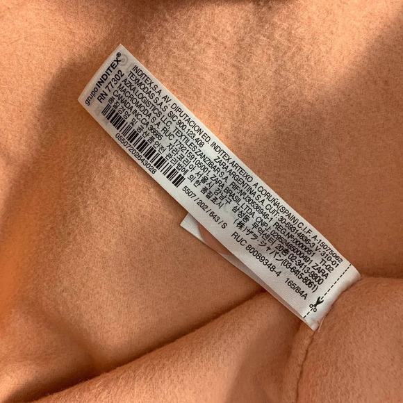 Zara Double Breasted Oversized Coat in Tangerine Blogger Fav Size US Small - Picture 12 of 12